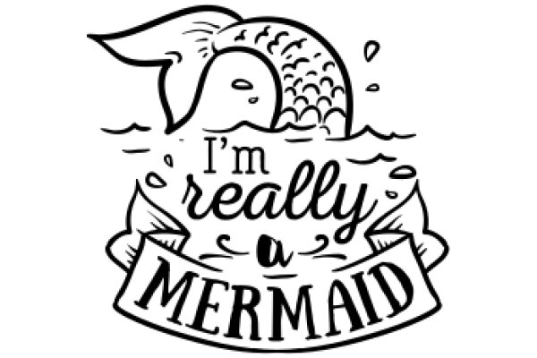 A Whimsical Mermaid-Themed Sign: 'I'm Really a Mermaid'