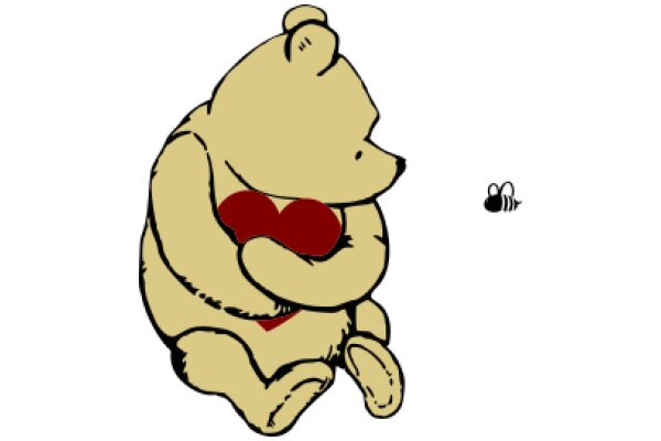 A Heartwarming Illustration of a Bear with a Heart