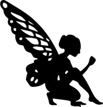 Silhouette of a Butterfly and a Human Figure