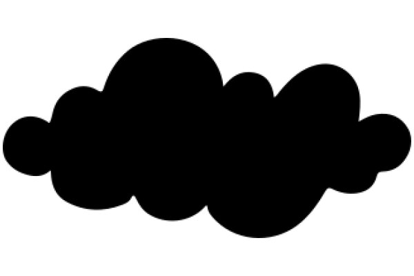 A Solid Black Silhouette of a Cloud