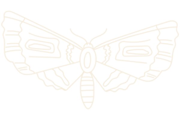 A Simple Line Drawing of a Butterfly