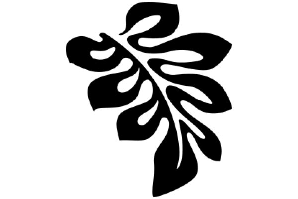 Stylized Black Leaf Design