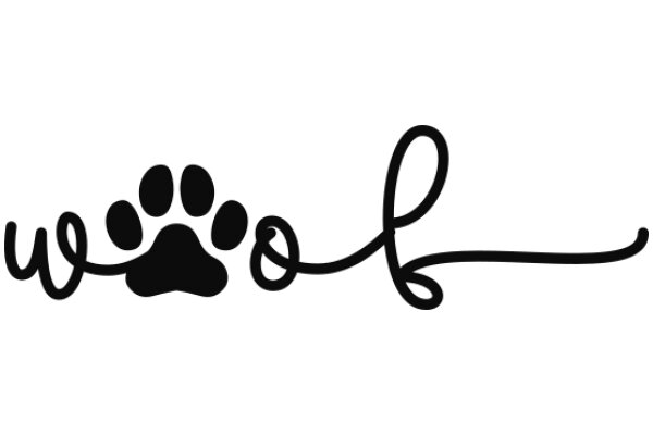 Stylized Logo of a Paw Print