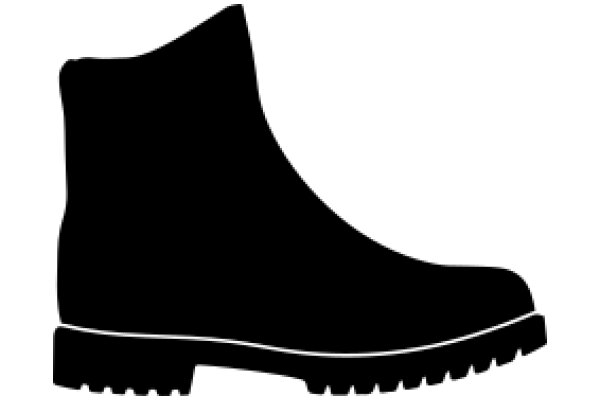 A Silhouette of a Black Boot