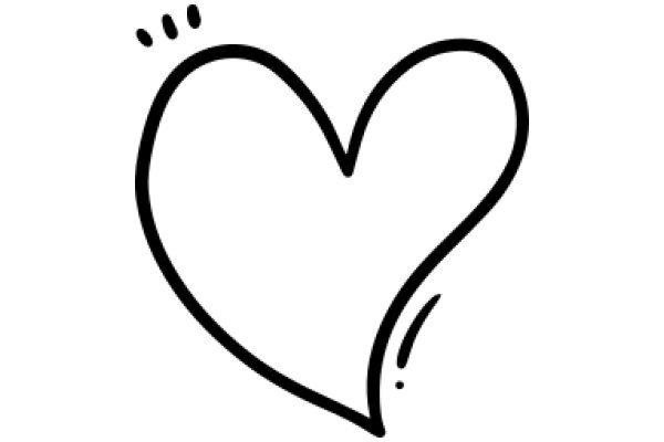 Simplistic Line Art of a Heart