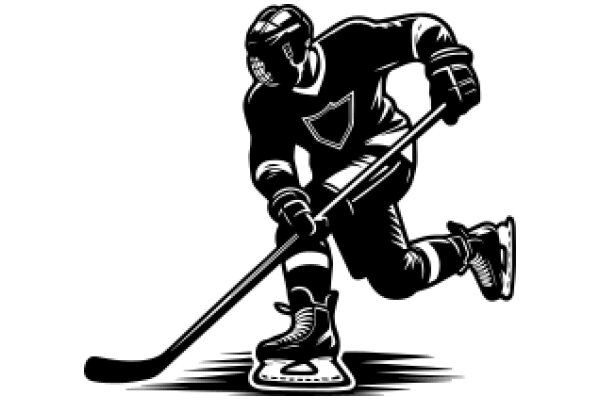 A Hockey Player in Action: A Illustration