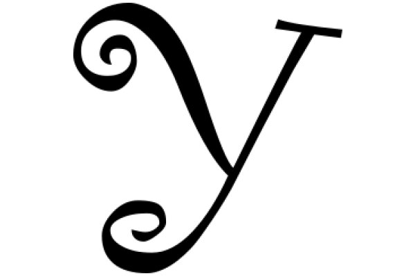 Stylized Letter 'Y' with a Swirl Design