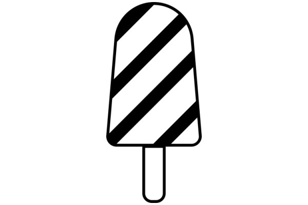 Stylized Icon of a Cone-Shaped Candy or Ice Cream Treat