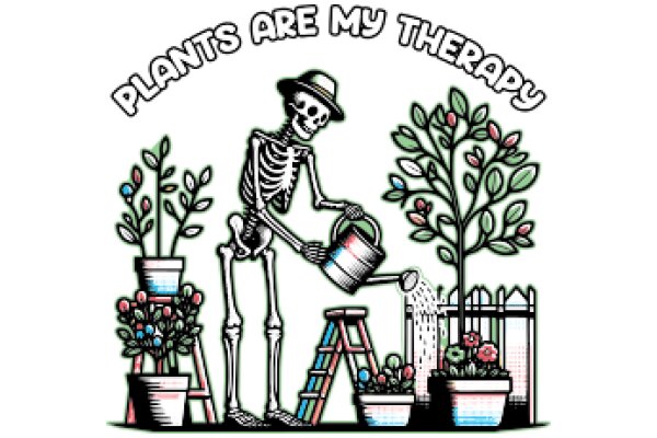 Plants Are My Therapy: A Skeletal Gardener's Delight