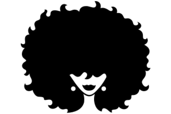 Stylized Portrait of a Person with Curly Hair and Earrings