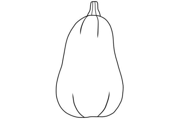 Simplistic Line Drawing of a Pumpkin