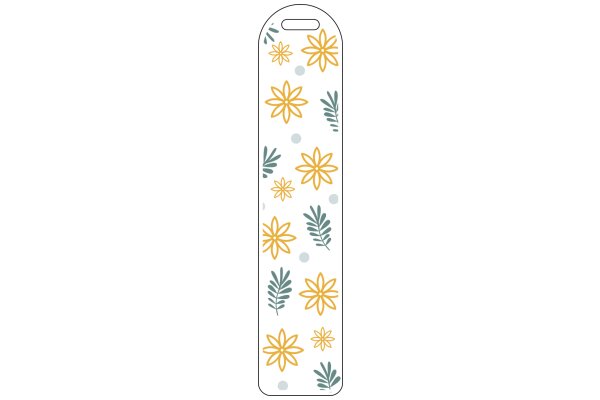 Floral Patterned Phone Case with Yellow Flowers and Green Leaves