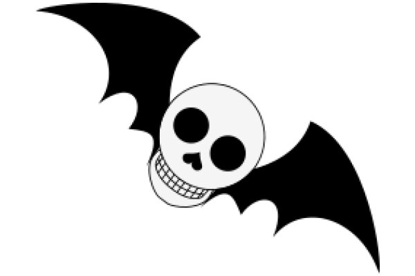 A Silhouette of a Bat with a Skull Inside Its Wings