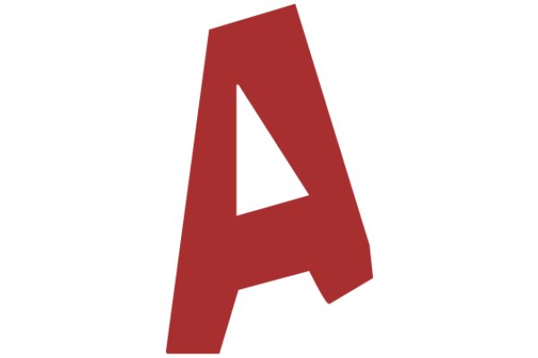 A Pixelated Letter 'A' on a White Background