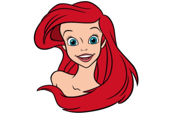 A Whimsical Portrayal of Ariel from The Little Mermaid