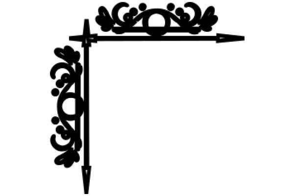 A Simple Line Drawing of a Decorative Archway