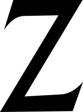 Stylized Black and White Letter 'Z'