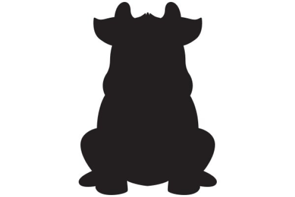 Silhouette of a Stylized, Horned Creature