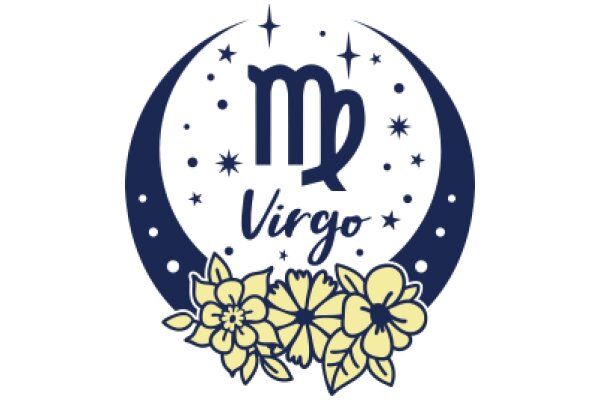 Virgo's Celestial Bouquet: A Flowery Zodiac Logo