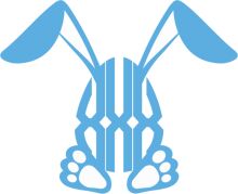 Stylized Blue Bunny Icon