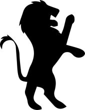 Silhouette of a Lion with a Human-like Posture