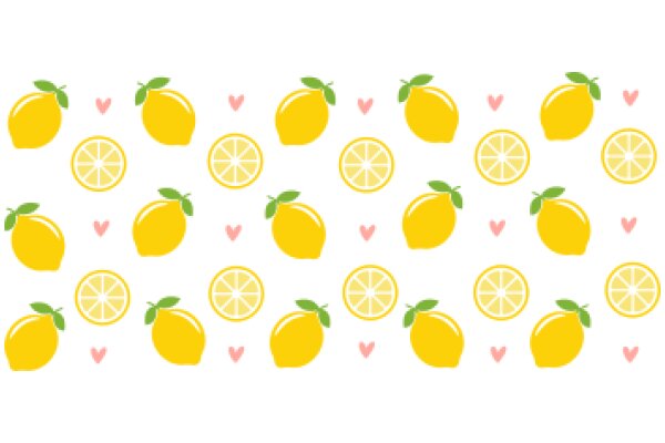 A Delightful Pattern of Yellow Fruit and Leaves