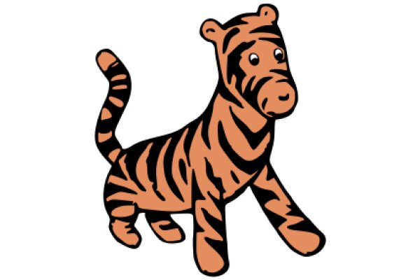 A Playful Tiger Cartoon