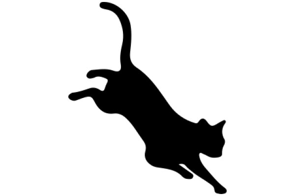 Silhouette of a Cat in Motion