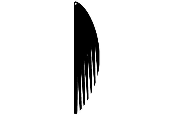 Stylized Black Feather Icon