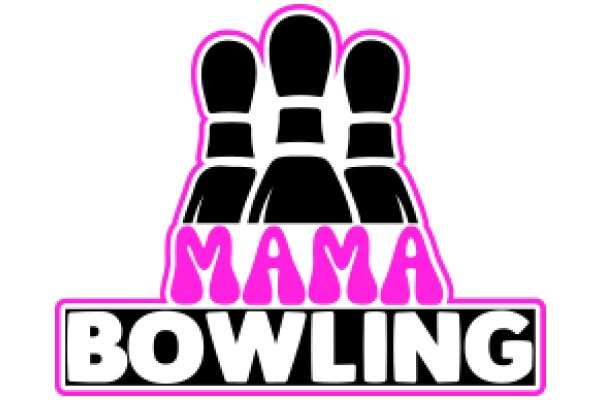 Mama Bowling: A Playful Pink and Black Logo