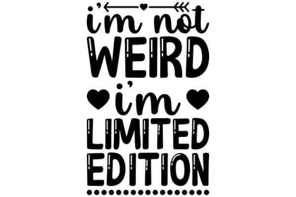 'I'm Not Weird, I'm Limited Edition' - A Humorous Take on Self-Perception