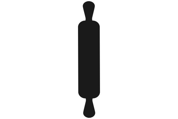 A Solid Black Silhouette of a Bottle