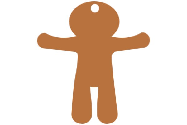 A Simple, Brown Gingerbread Man Icon