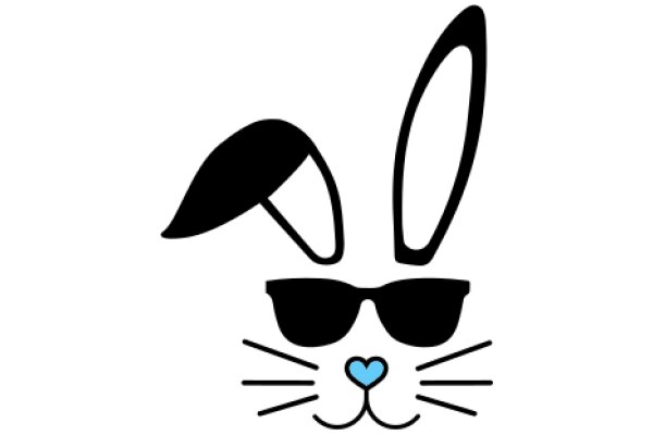 Stylish Easter Bunny with Sunglasses and Blue Nose