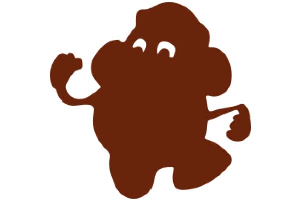 A Silhouette of a Brown Monkey with a Big Smile