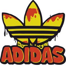 Vibrant Adidas Logo with a Splatter Effect