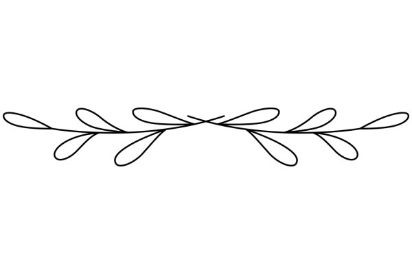 Stylized Artwork of Two Curved Lines