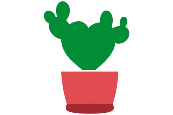 A Vibrant Cactus in a Red Pot