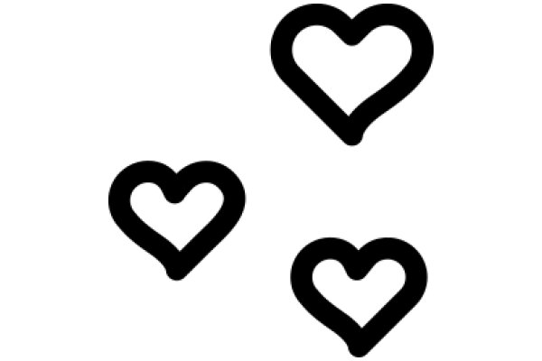 Simplicity in Design: A Collection of Black Heart Symbols