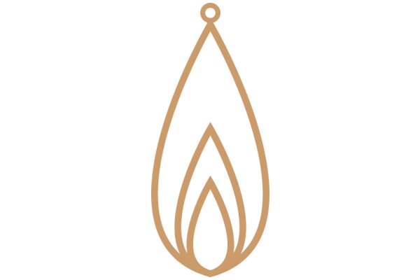 Stylized Brown Teardrop Logo