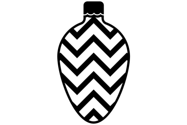 Stylized Vase with Zig Zag Design