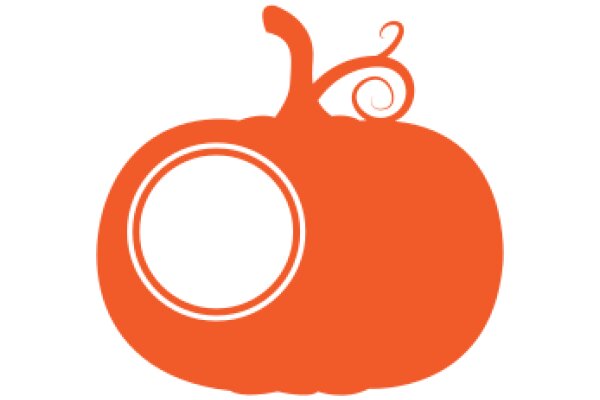 Vibrant Orange Fruit Icon with a White Circle