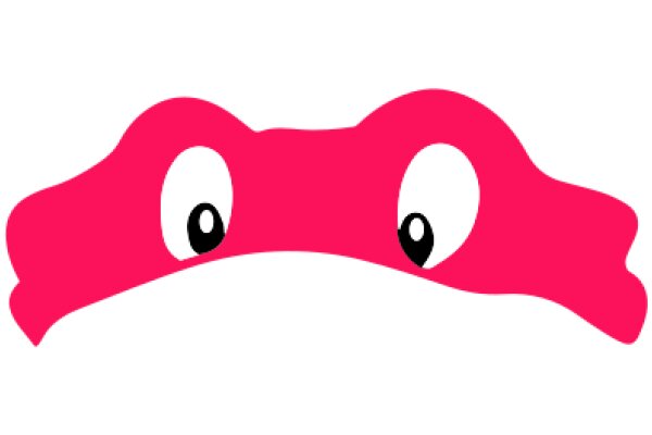 A Playful Pink Character with Eyes and a Mouth