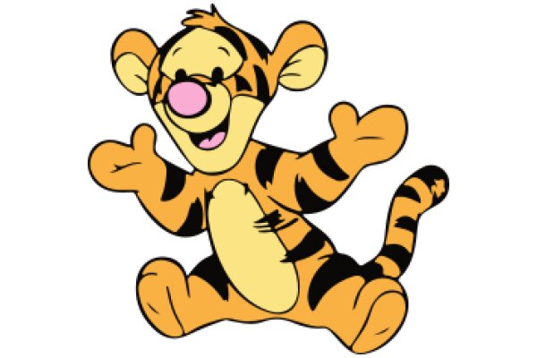 Friendly Tiger Cartoon Character