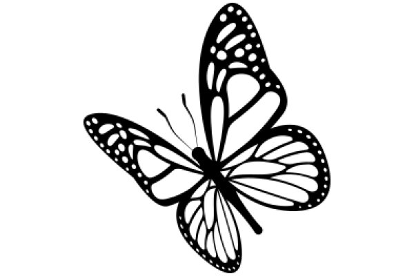 Stylized Butterfly Silhouette