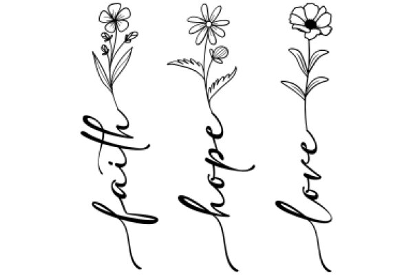 Floral Artistry: A Comparison of Three Stylish Flower Illustrations