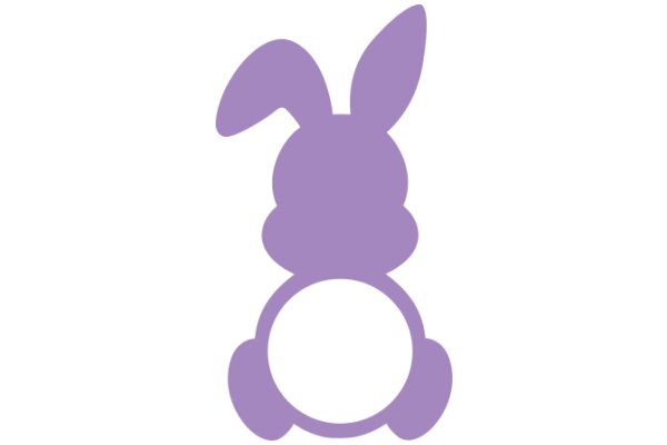 Purple Bunny Icon with a White Center