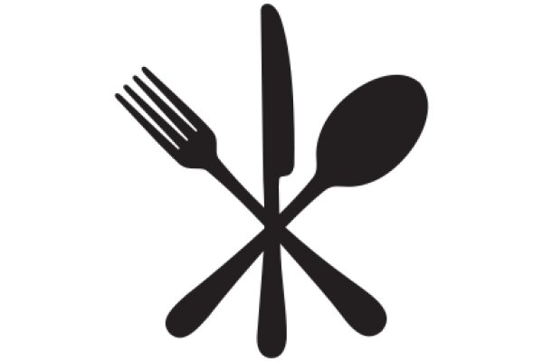 Simplistic Icon of a Fork and Spoon