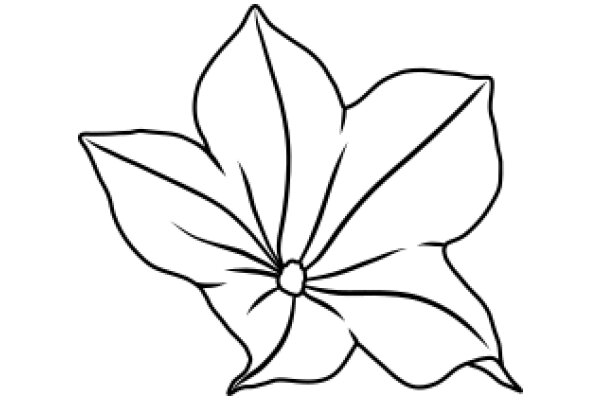 Simplistic Line Drawing of a Flower