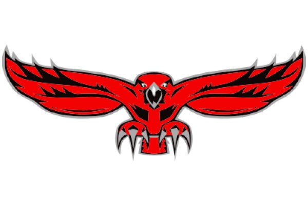 Vivid Red and Black Eagle Logo